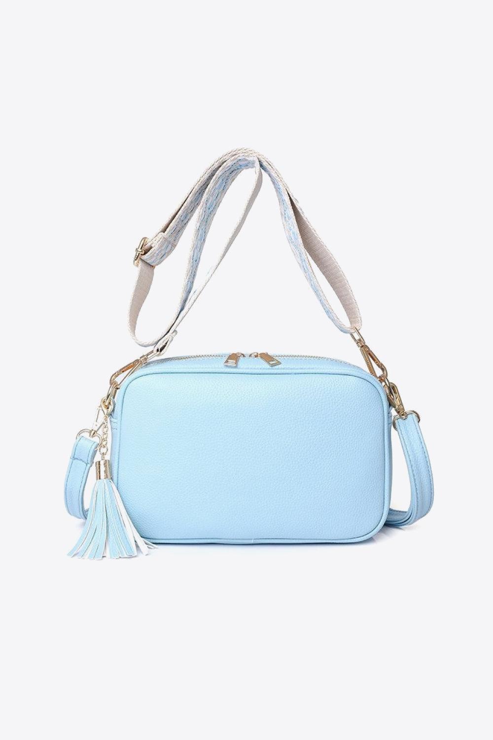 PU Leather Tassel Crossbody Bag BLUE ZONE PLANET