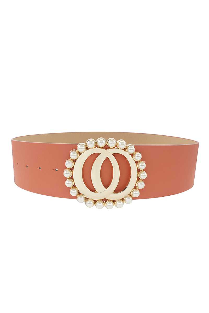 Pearl Style Belt-BELTS-[Adult]-[Female]-Coral-Blue Zone Planet