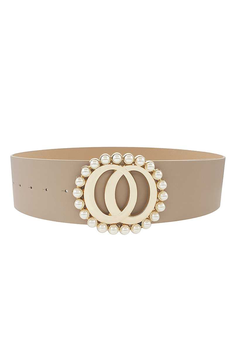 Pearl Style Belt-BELTS-[Adult]-[Female]-Taupe-Blue Zone Planet