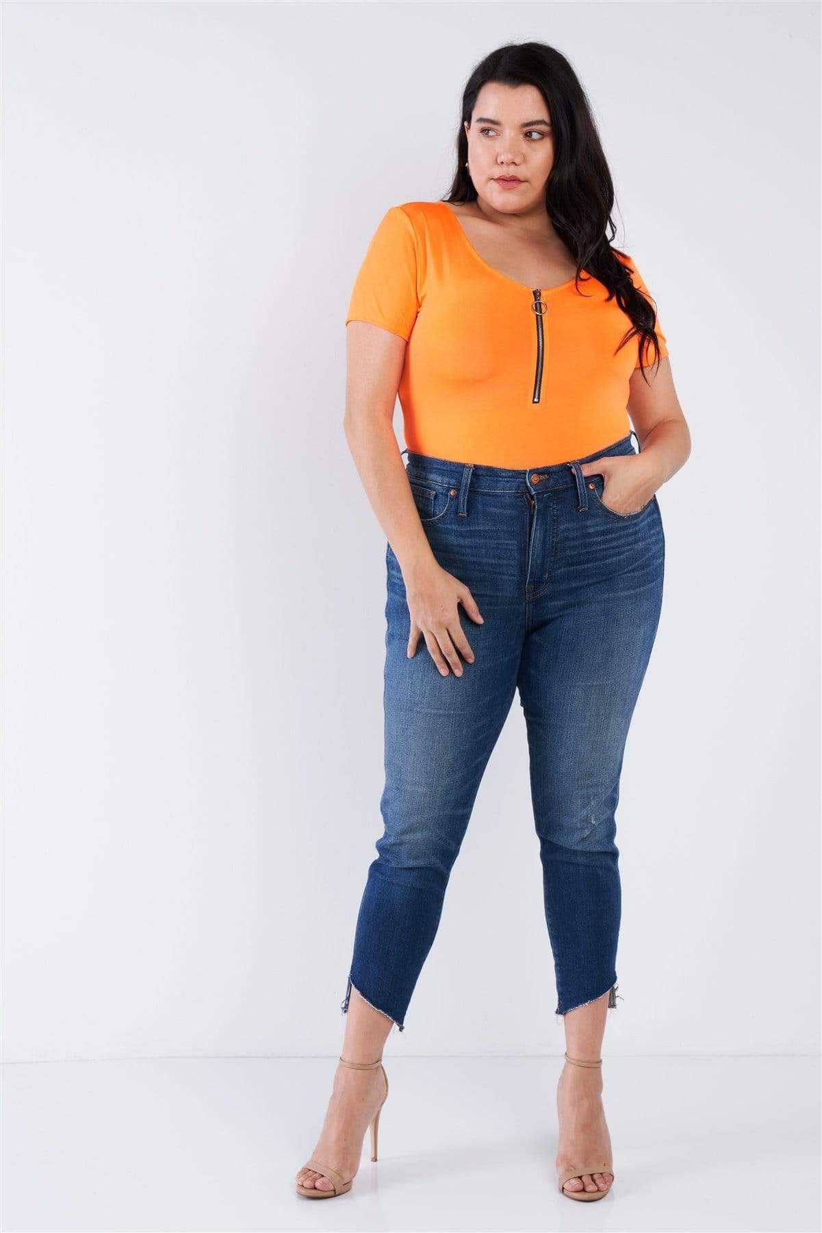 Plus Size Bodysuit-TOPS / DRESSES-[Adult]-[Female]-Blue Zone Planet