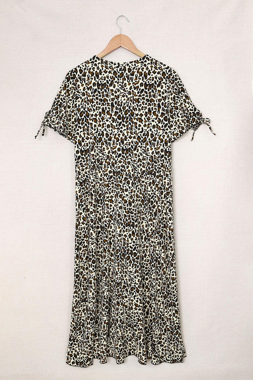 Plus Size Leopard Print Ruffled Midi Dress-TOPS / DRESSES-[Adult]-[Female]-Blue Zone Planet