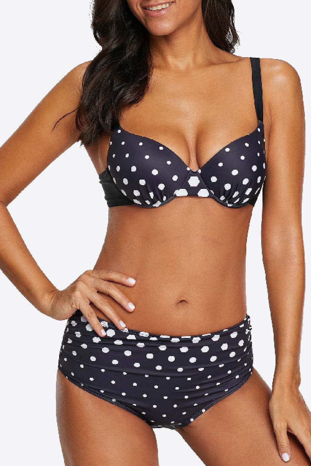 Polka Dot Bikini Set BLUE ZONE PLANET