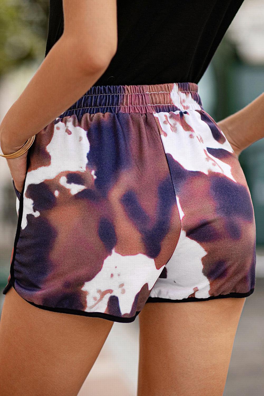Printed Drawstring Waist Shorts with Pockets BLUE ZONE PLANET