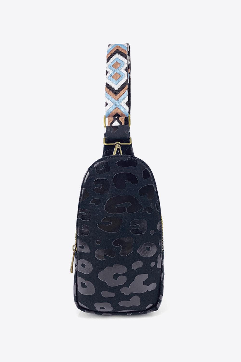 Printed PU Leather Sling Bag BLUE ZONE PLANET