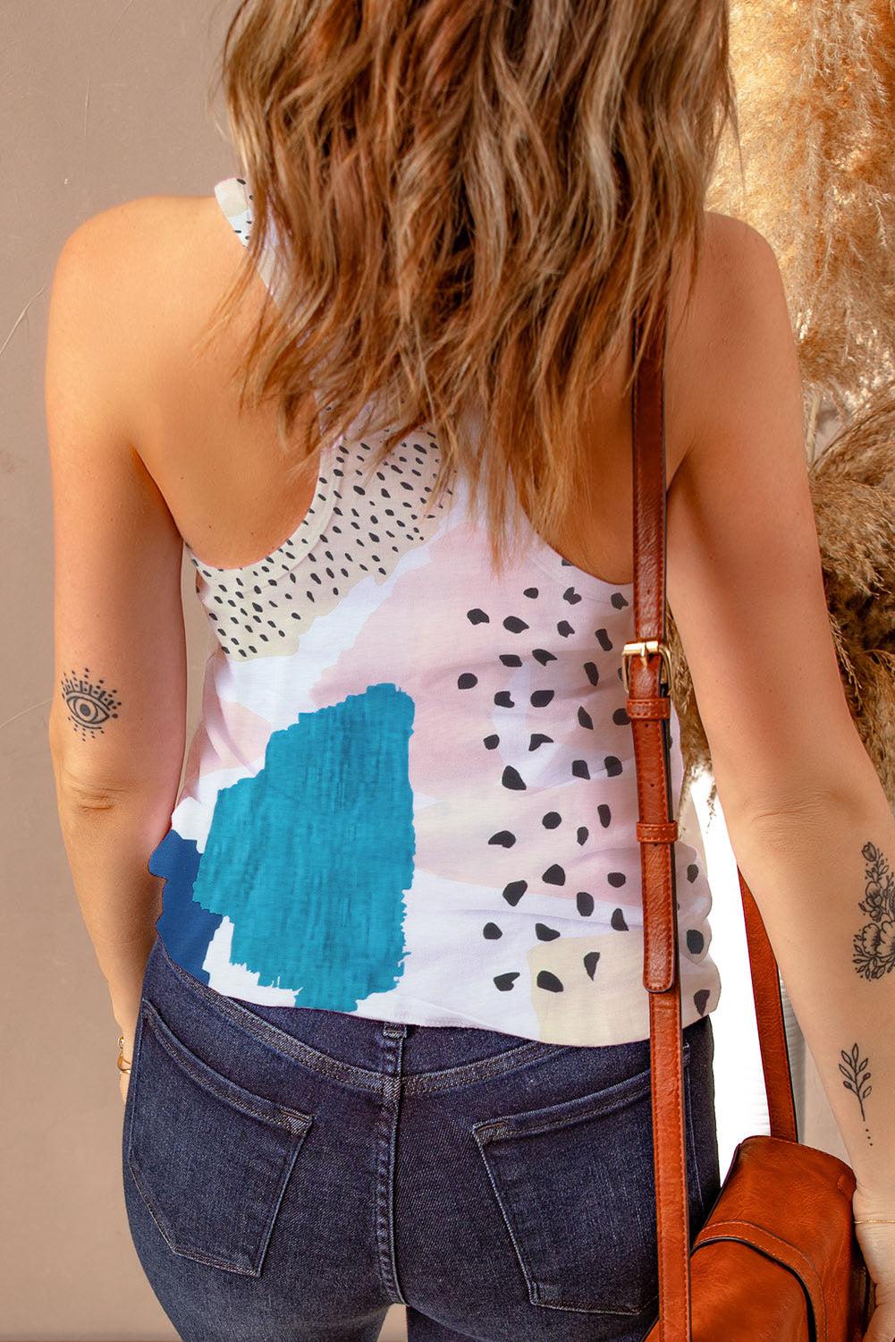 Printed Racerback Tank BLUE ZONE PLANET