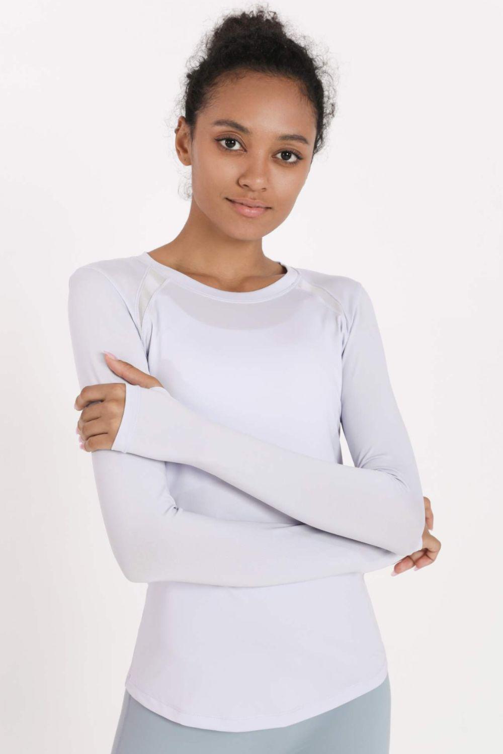 Quick-Dye Curved Hem Sports Top-TOPS / DRESSES-[Adult]-[Female]-2022 Online Blue Zone Planet