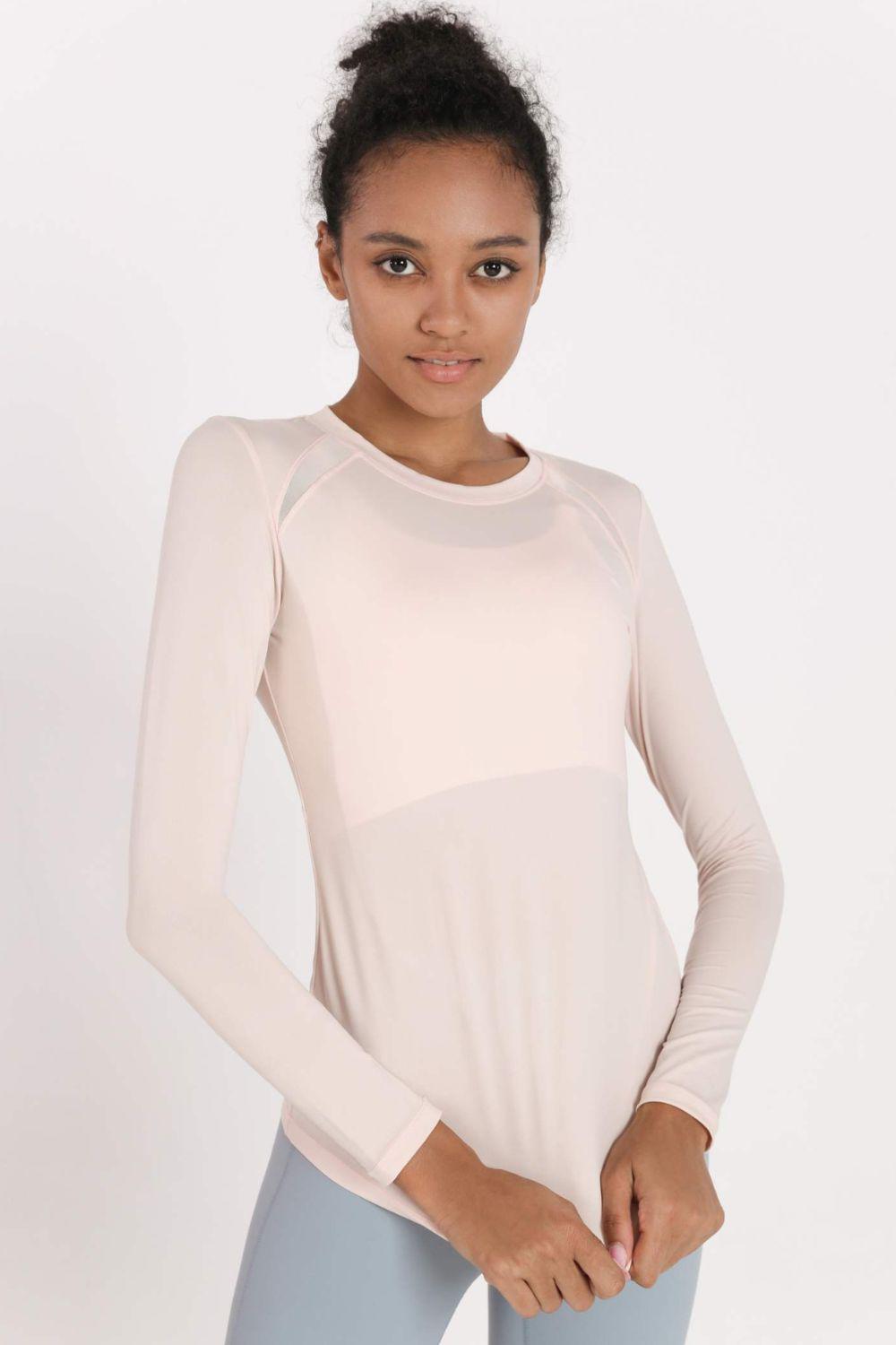 Quick-Dye Curved Hem Sports Top-TOPS / DRESSES-[Adult]-[Female]-Cream-S-2022 Online Blue Zone Planet