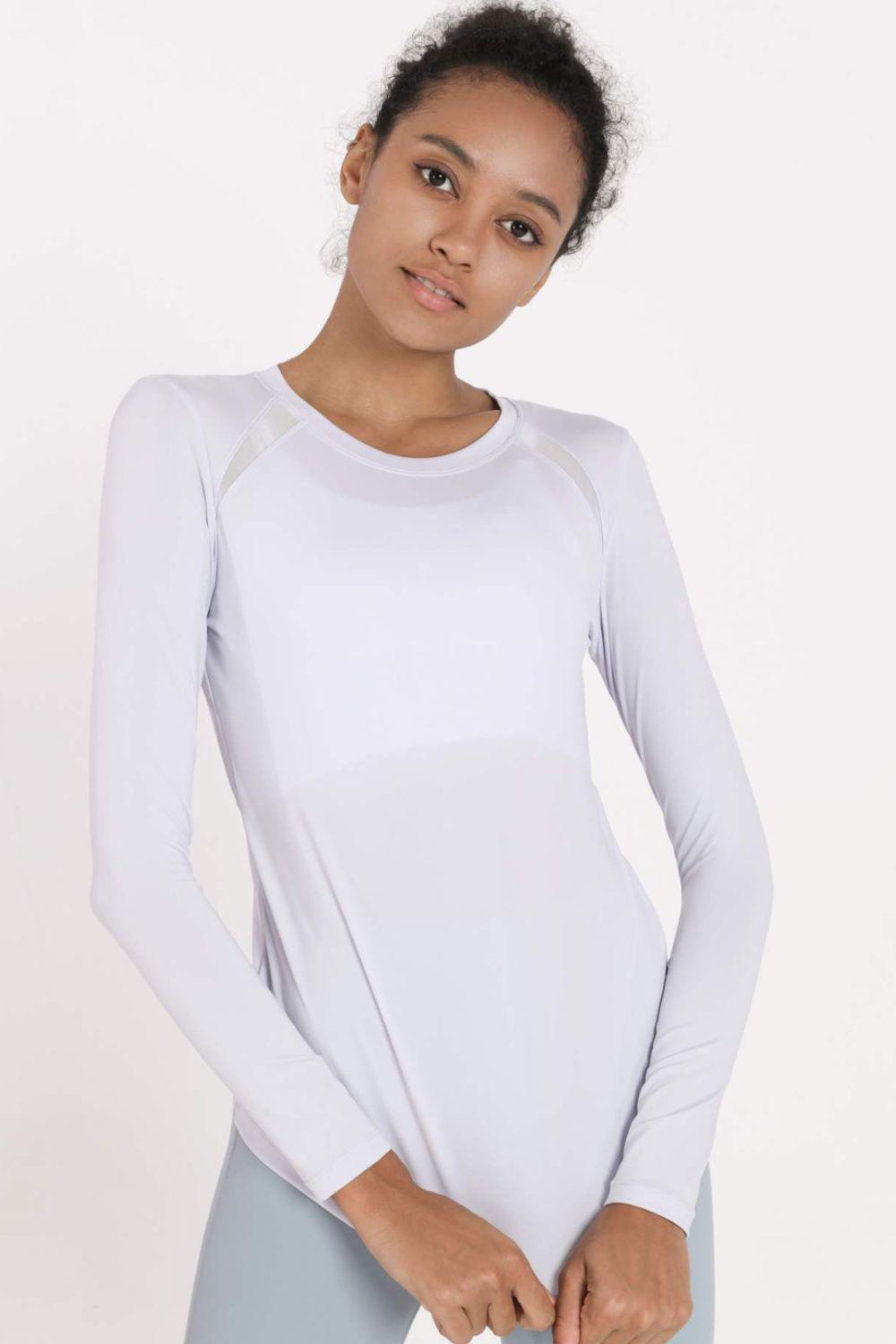 Quick-Dye Curved Hem Sports Top-TOPS / DRESSES-[Adult]-[Female]-Light Lavender-S-2022 Online Blue Zone Planet