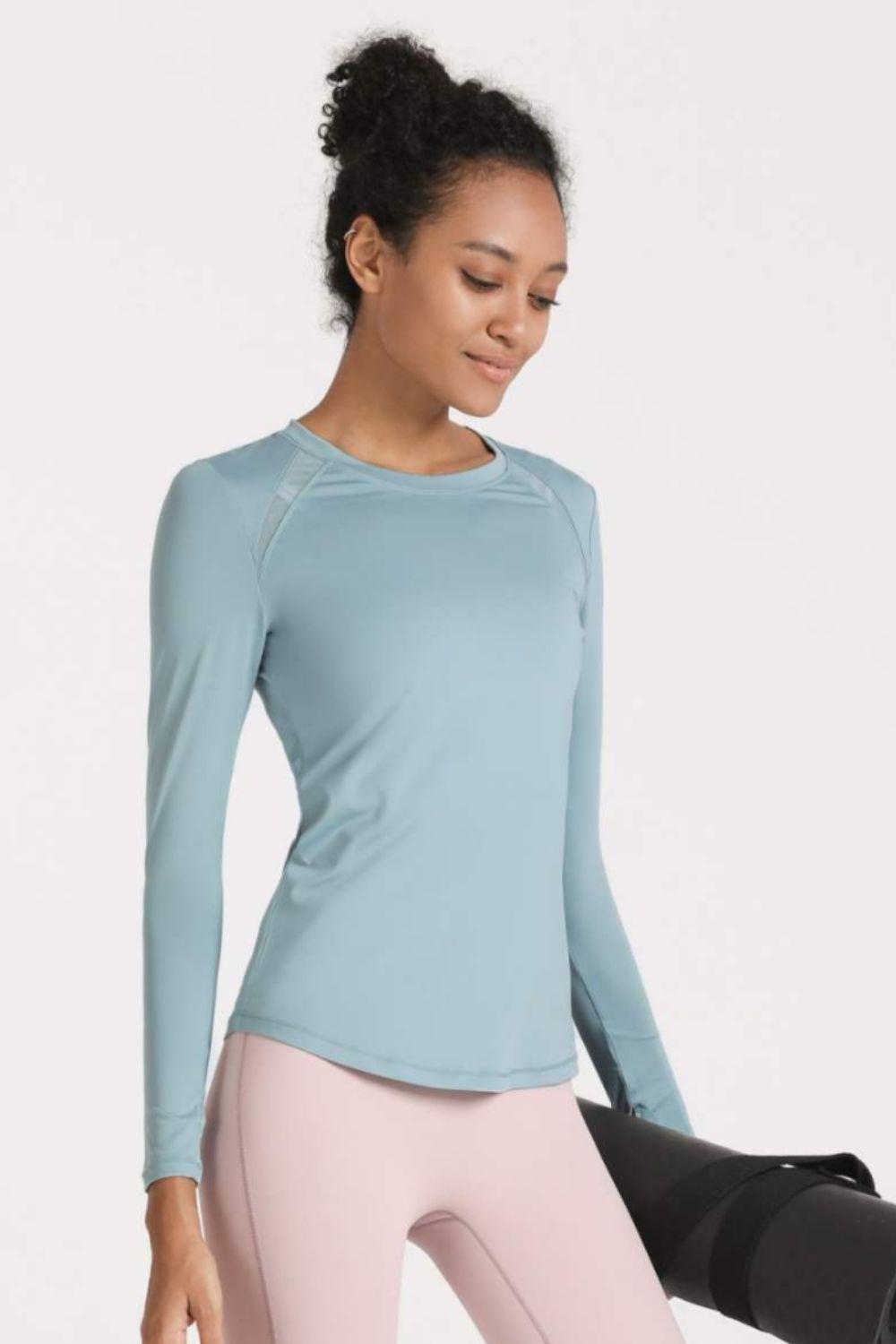 Quick-Dye Curved Hem Sports Top-TOPS / DRESSES-[Adult]-[Female]-Mint-S-2022 Online Blue Zone Planet