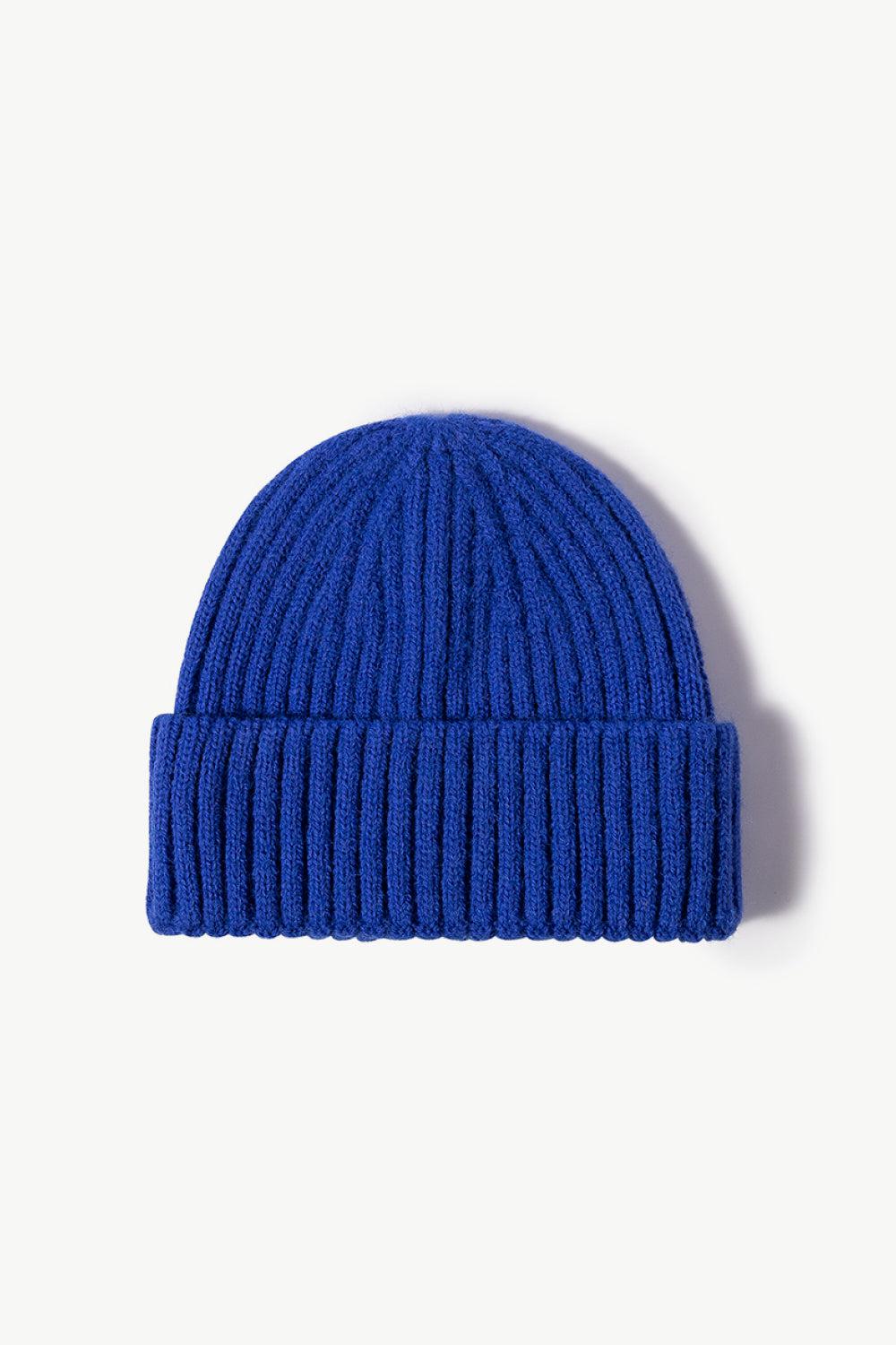 Rib-Knit Cuff Beanie-TOPS / DRESSES-[Adult]-[Female]-Blue-One Size-2022 Online Blue Zone Planet