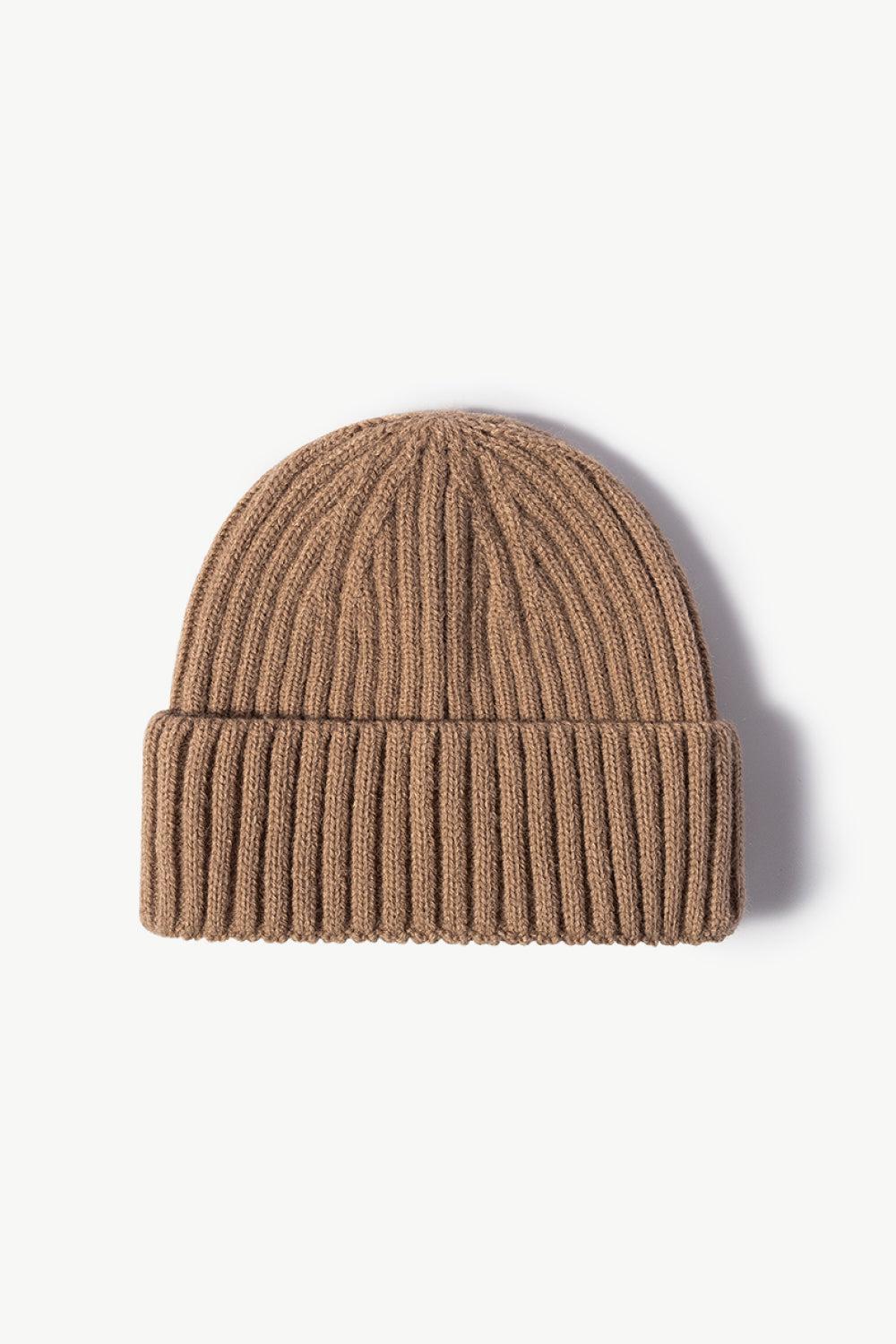 Rib-Knit Cuff Beanie-TOPS / DRESSES-[Adult]-[Female]-Brown-One Size-2022 Online Blue Zone Planet