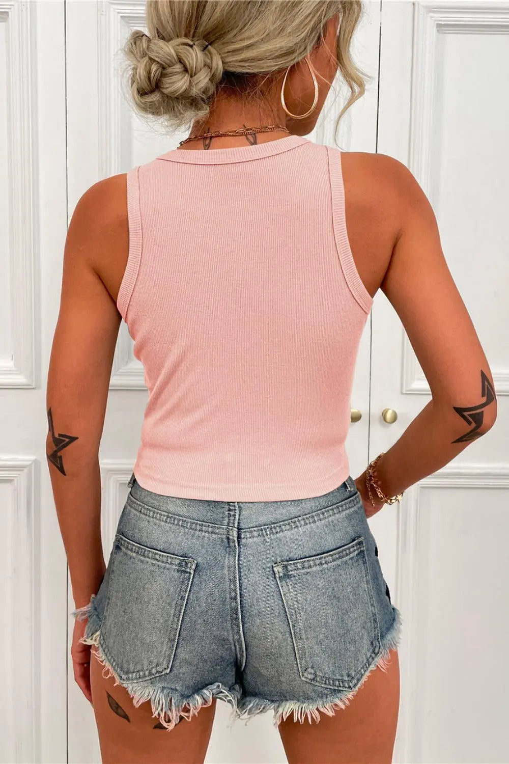 Ribbed Cropped Tank BLUE ZONE PLANET