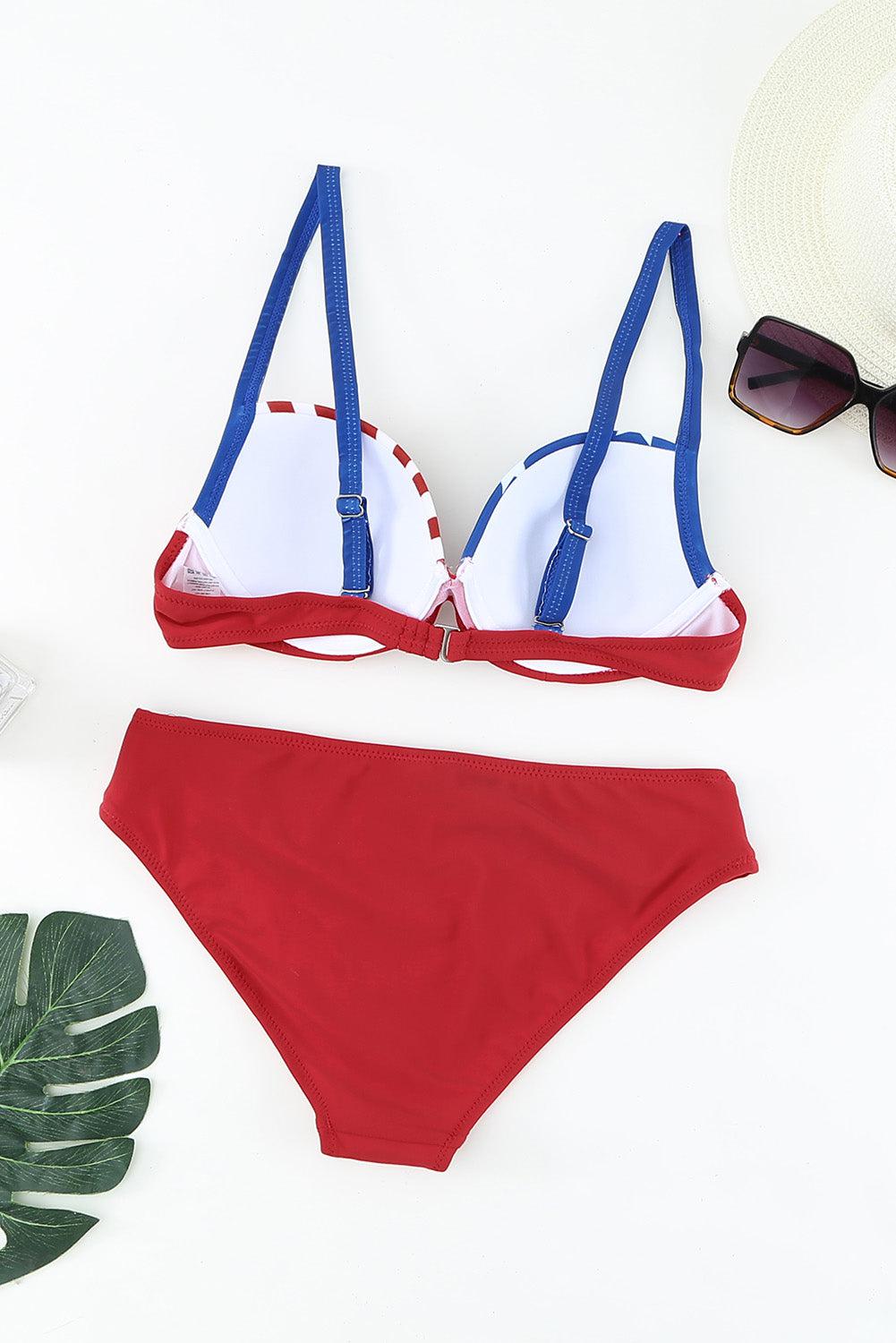 Ruched Bikini Set BLUE ZONE PLANET