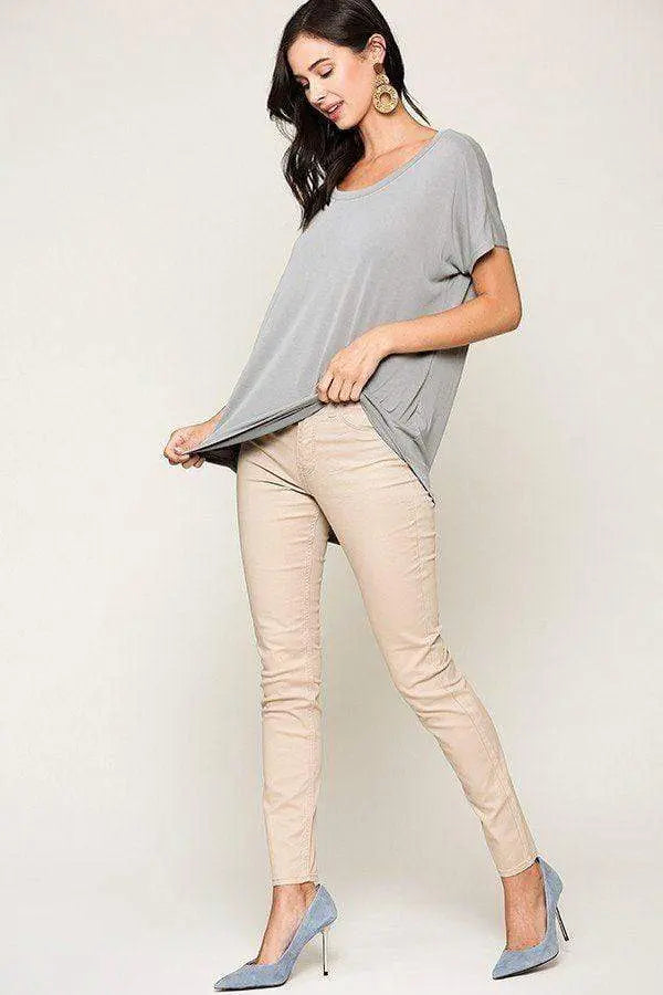 Scoop Neckline Cupro Solid Top Blue Zone Planet