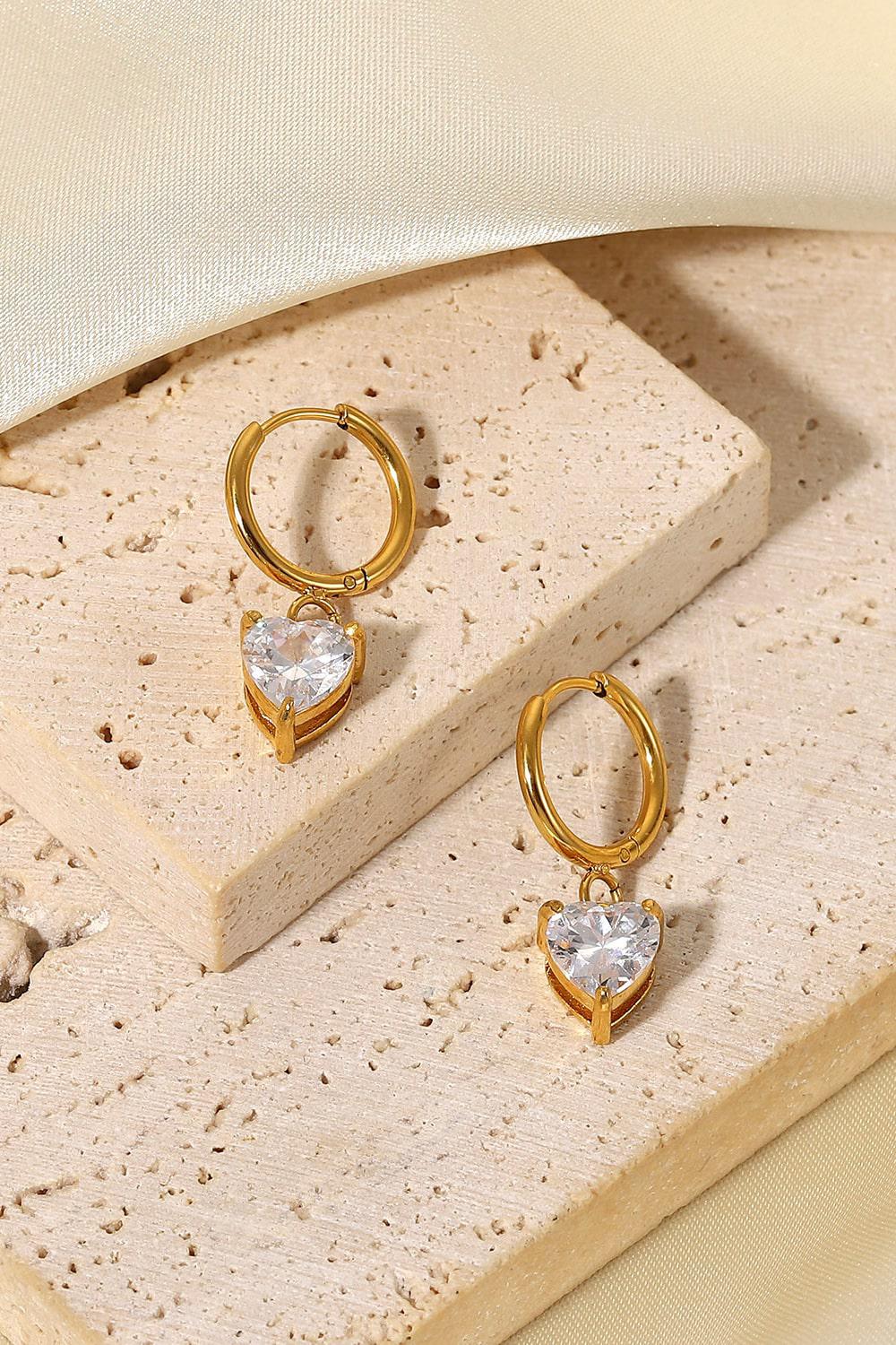 Shine Bright Rhinestone Gold-Plated Drop Earrings-TOPS / DRESSES-[Adult]-[Female]-Gold/White-One Size-Blue Zone Planet