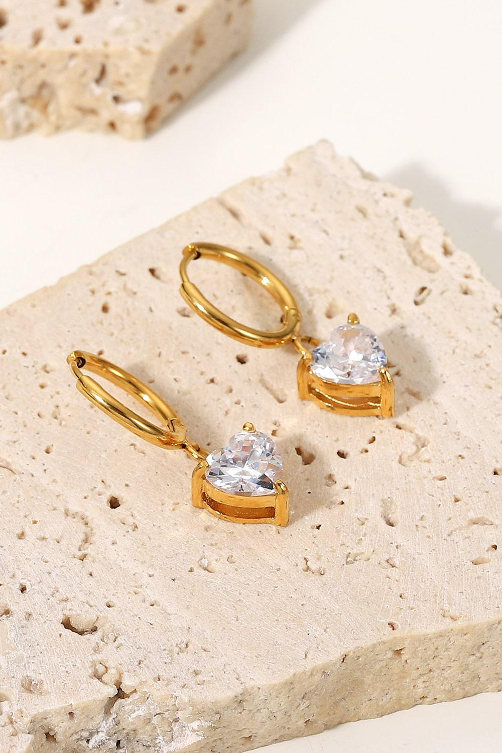 Shine Bright Rhinestone Gold-Plated Drop Earrings-TOPS / DRESSES-[Adult]-[Female]-Gold/White-One Size-Blue Zone Planet