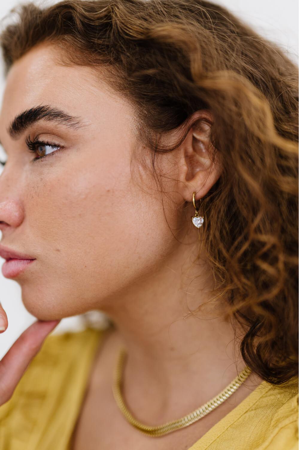 Shine Bright Rhinestone Gold-Plated Drop Earrings-TOPS / DRESSES-[Adult]-[Female]-Gold/White-One Size-Blue Zone Planet