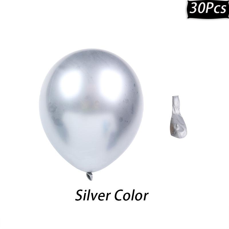 Silver Laser Disco Metal Foil Balloon Party Decoration Blue Zone Planet