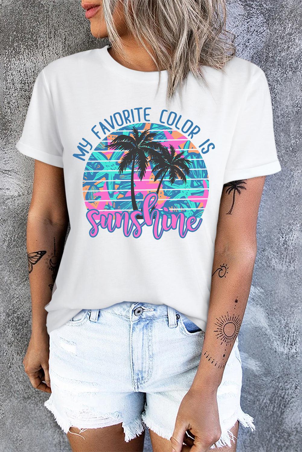 Slogan Graphic Tee Shirt BLUE ZONE PLANET