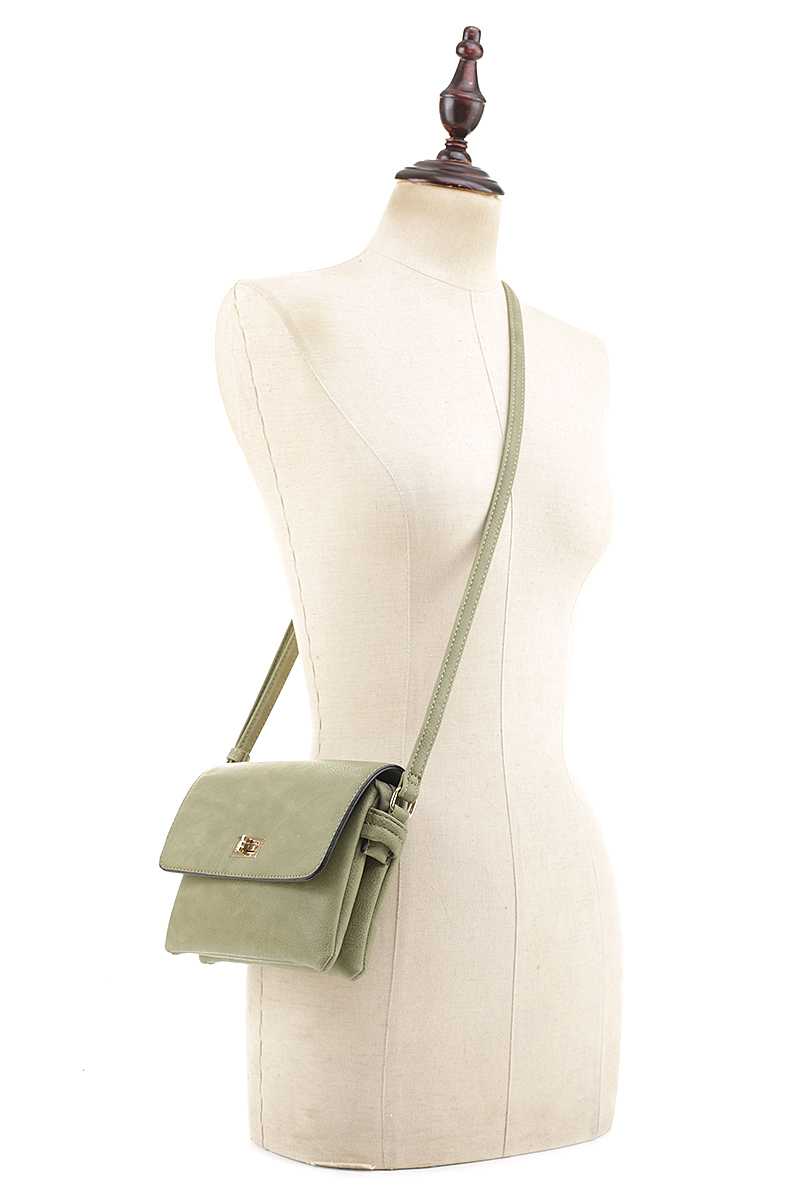 Smooth Colored Crossbody Bag Blue Zone Planet