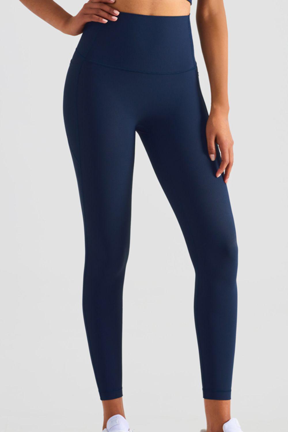 Soft and Breathable High-Waisted Yoga Leggings-BOTTOM SIZES SMALL MEDIUM LARGE-[Adult]-[Female]-2022 Online Blue Zone Planet