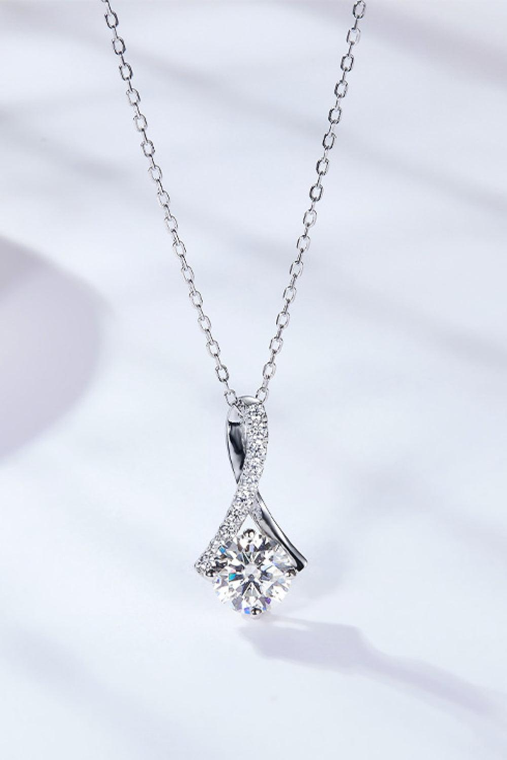 Special Occasion 1 Carat Moissanite Pendant Necklace BLUE ZONE PLANET