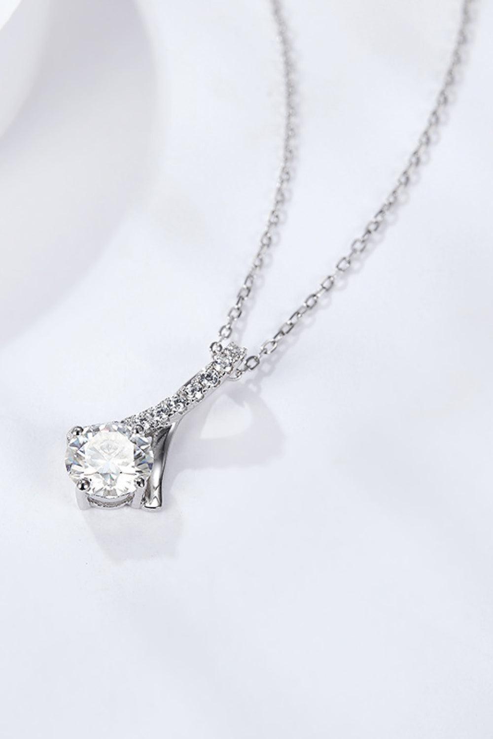 Special Occasion 1 Carat Moissanite Pendant Necklace BLUE ZONE PLANET