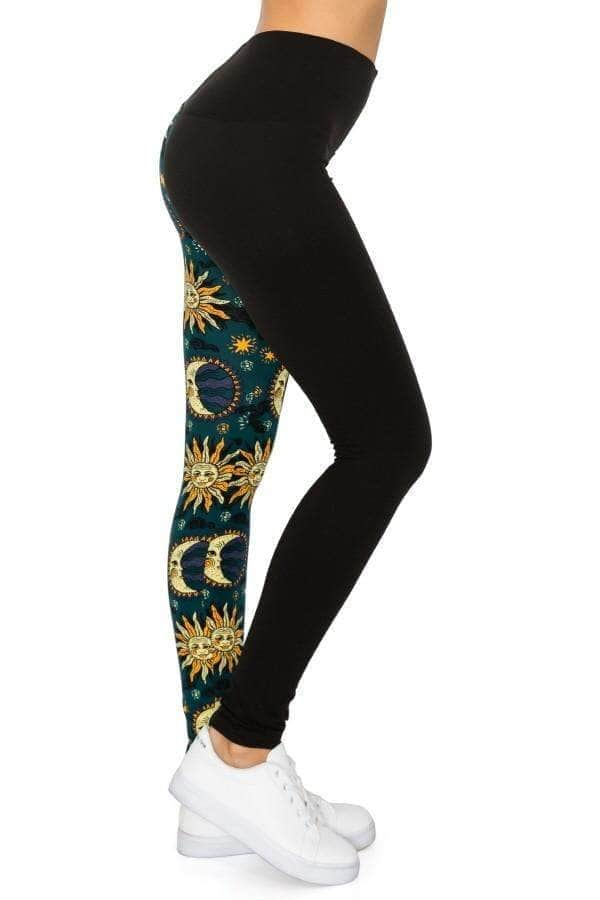 Spliced 5-inch Long Yoga Style Banded Lined Knit Legging With High Waist Blue Zone Planet