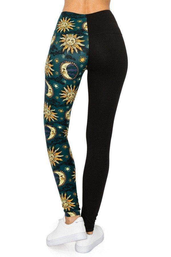 Spliced 5-inch Long Yoga Style Banded Lined Knit Legging With High Waist Blue Zone Planet