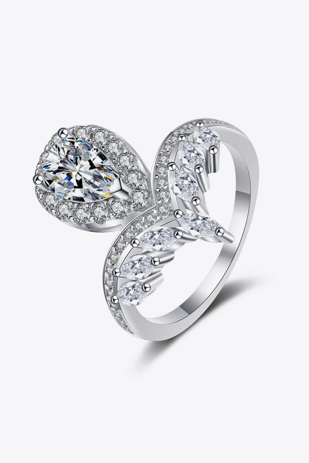 Stand Out Moissanite Ring-RINGS-[Adult]-[Female]-Silver-4-2022 Online Blue Zone Planet