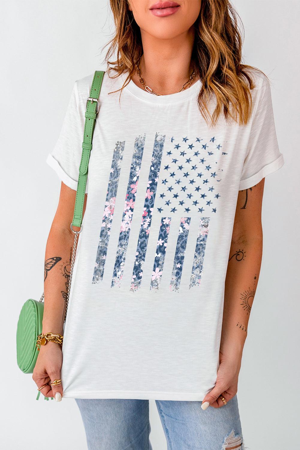 Stars and Stripes Graphic Tee BLUE ZONE PLANET
