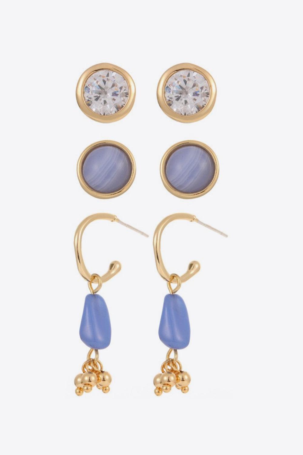 Stone Drop Earrings BLUE ZONE PLANET