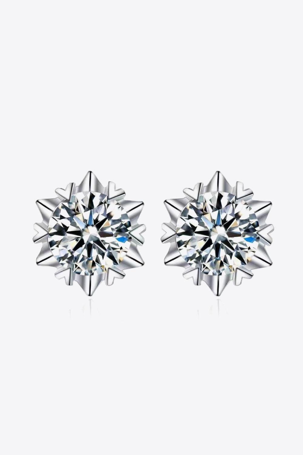 Stuck On You 4 Carat Moissanite Stud Earrings BLUE ZONE PLANET