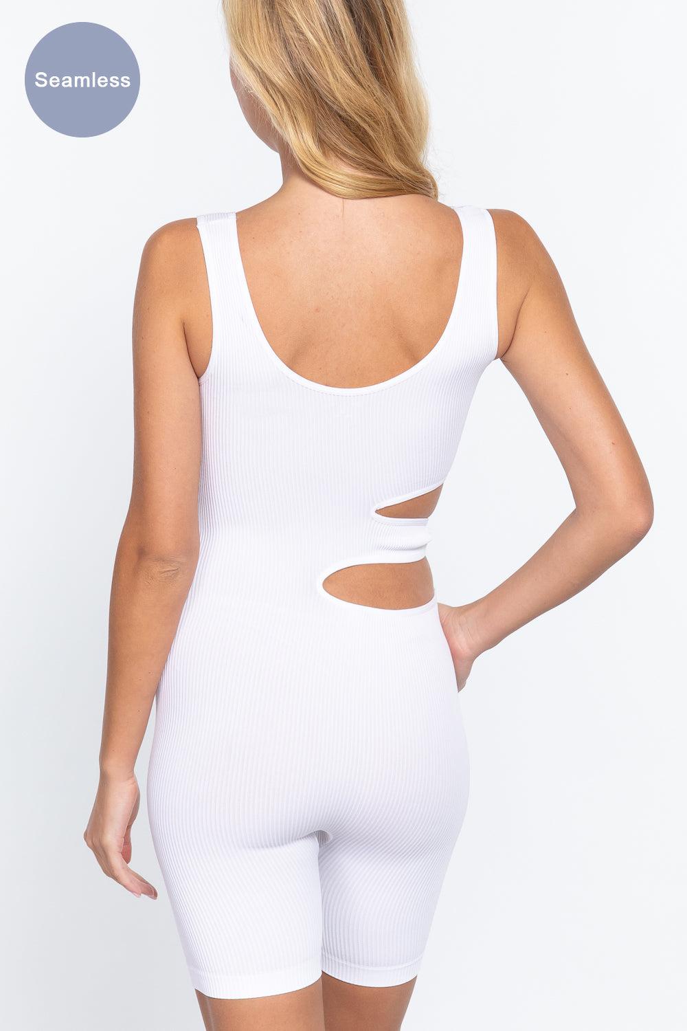 Suave Cut-out Seamless Romper Blue Zone Planet