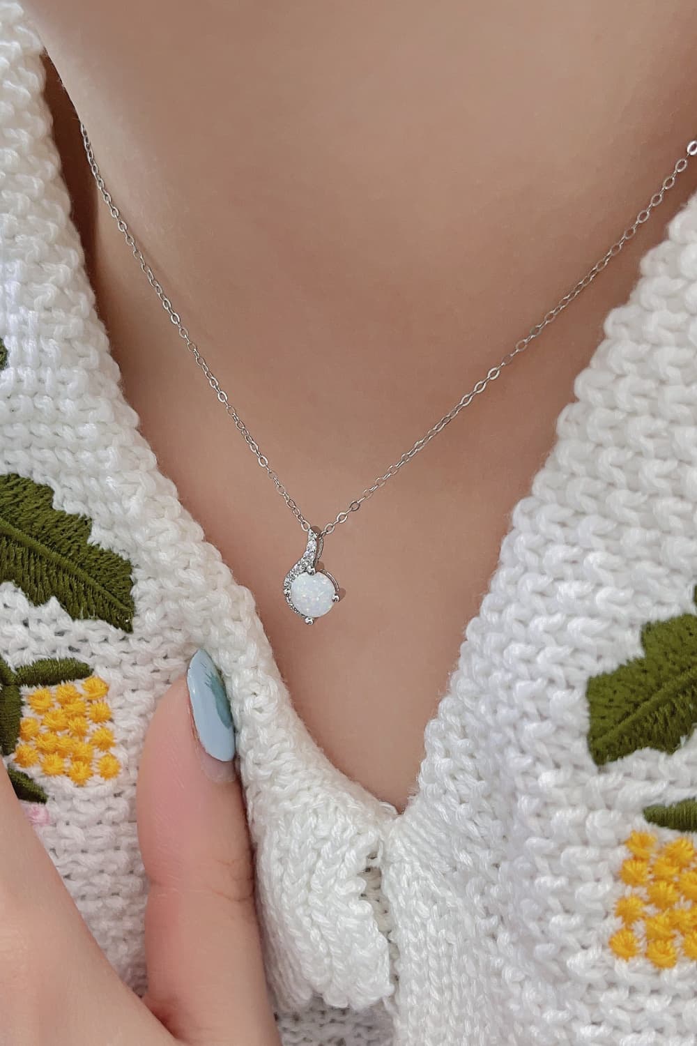 Sweet Beginnings Opal Pendant Necklace BLUE ZONE PLANET