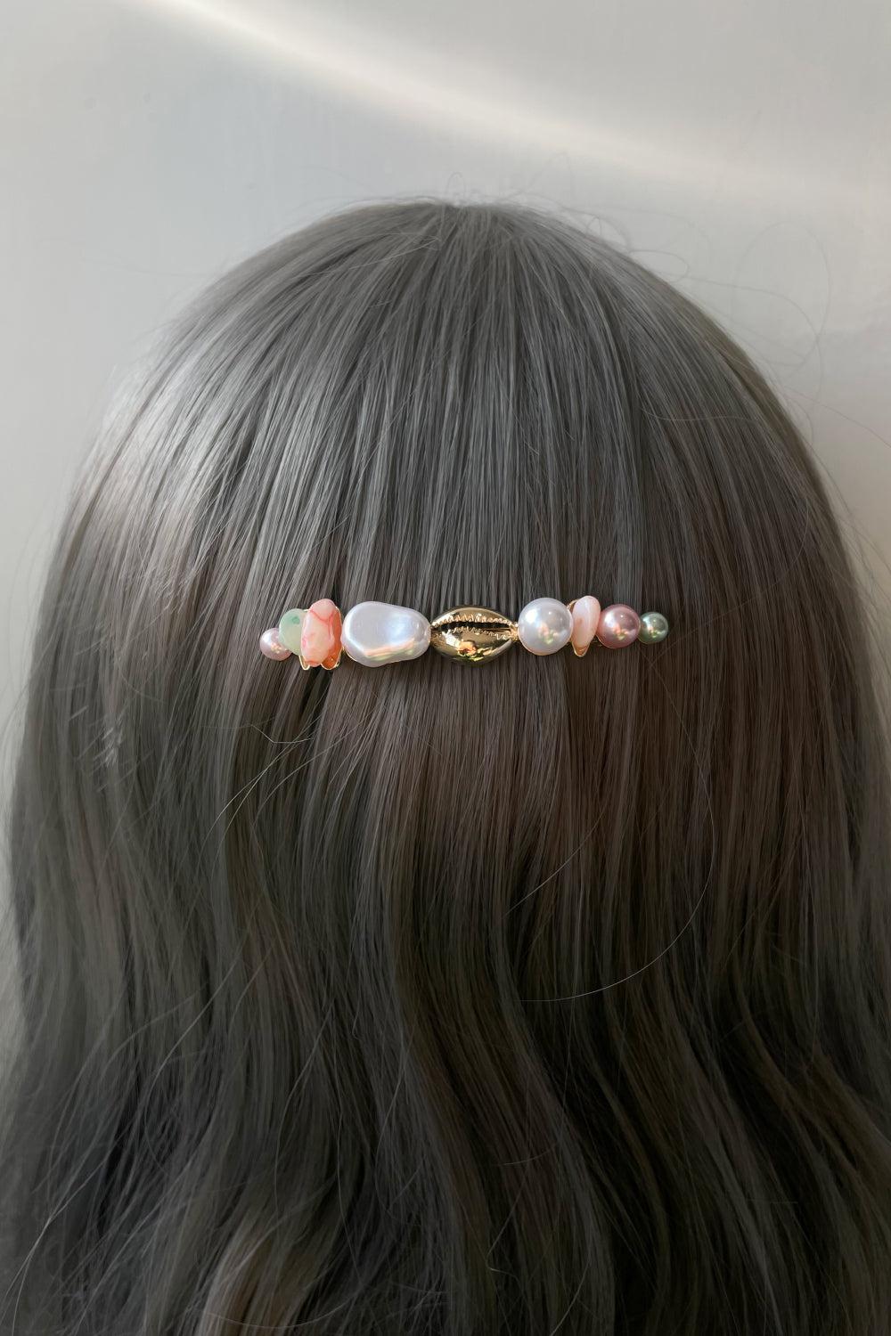 Synthetic Pearl Alloy Hair Pin BLUE ZONE PLANET