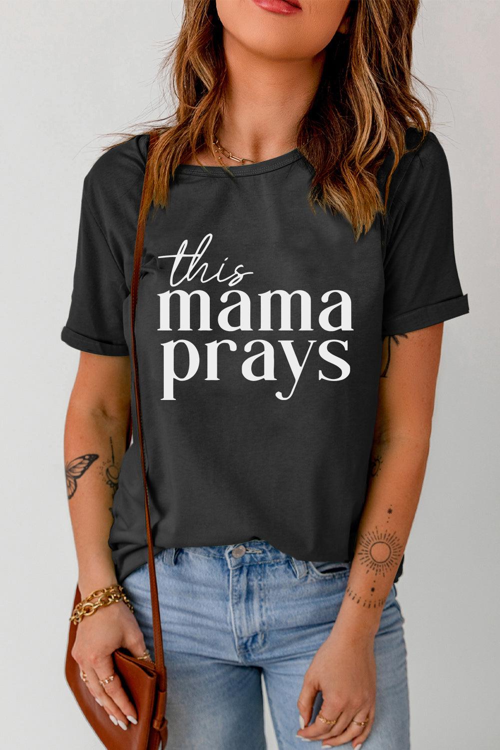 THIS MAMA PRAYS Graphic Tee BLUE ZONE PLANET