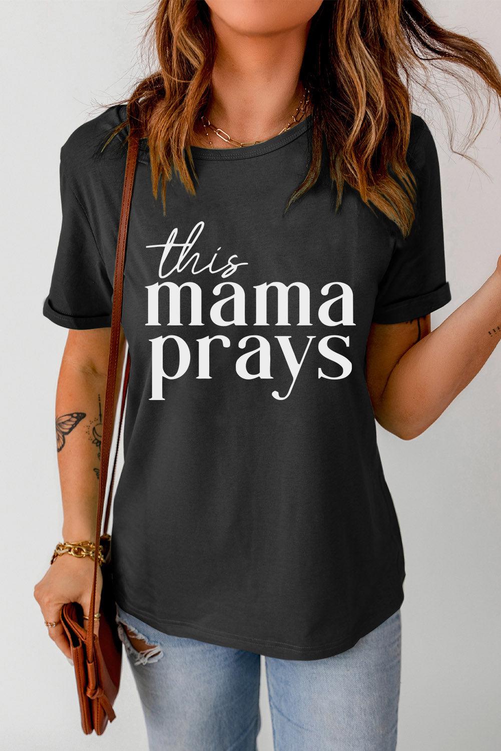 THIS MAMA PRAYS Graphic Tee BLUE ZONE PLANET