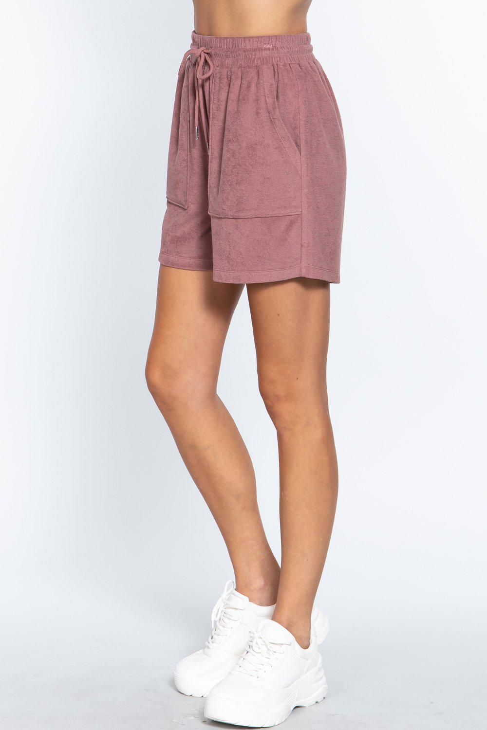 Terry Toweling Shorts-[Adult]-[Female]-Blue Zone Planet