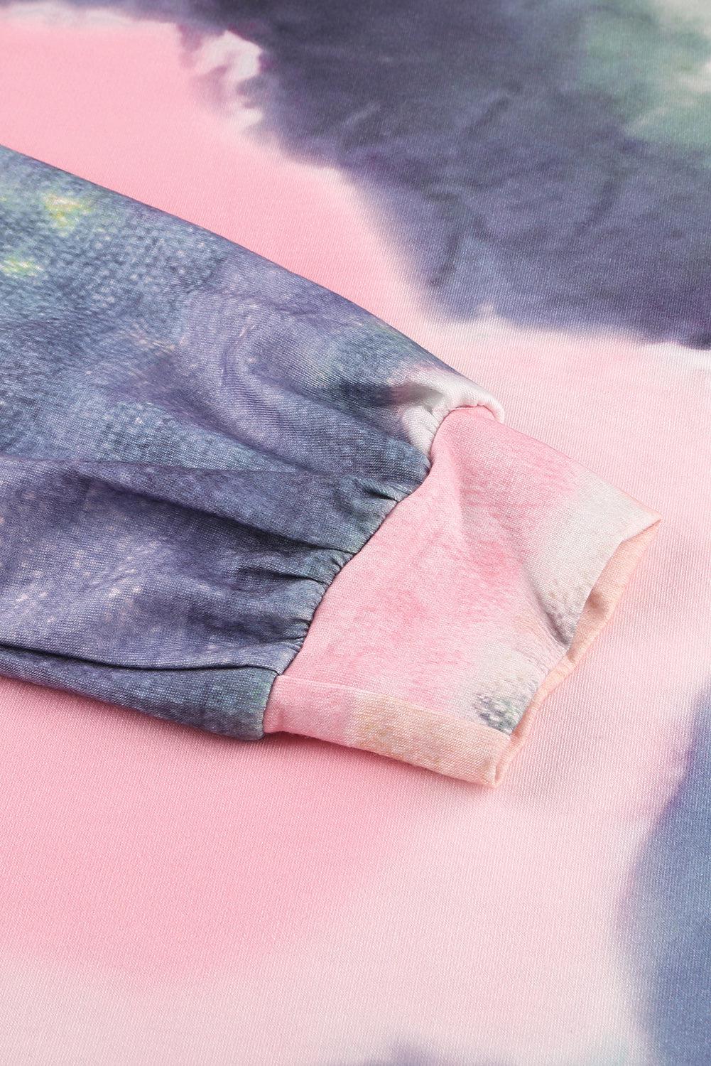 Tie-Dye Drop Shoulder Round Neck Top-TOPS / DRESSES-[Adult]-[Female]-2022 Online Blue Zone Planet