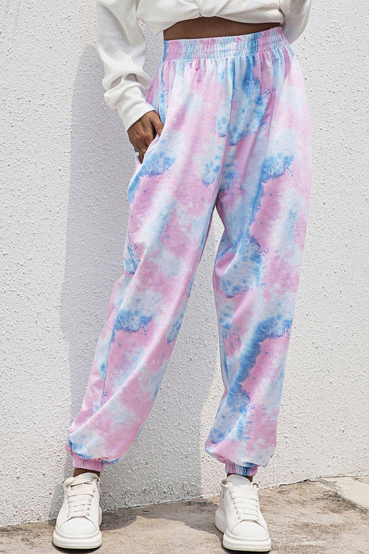 Tie-Dye Joggers with Pockets BLUE ZONE PLANET
