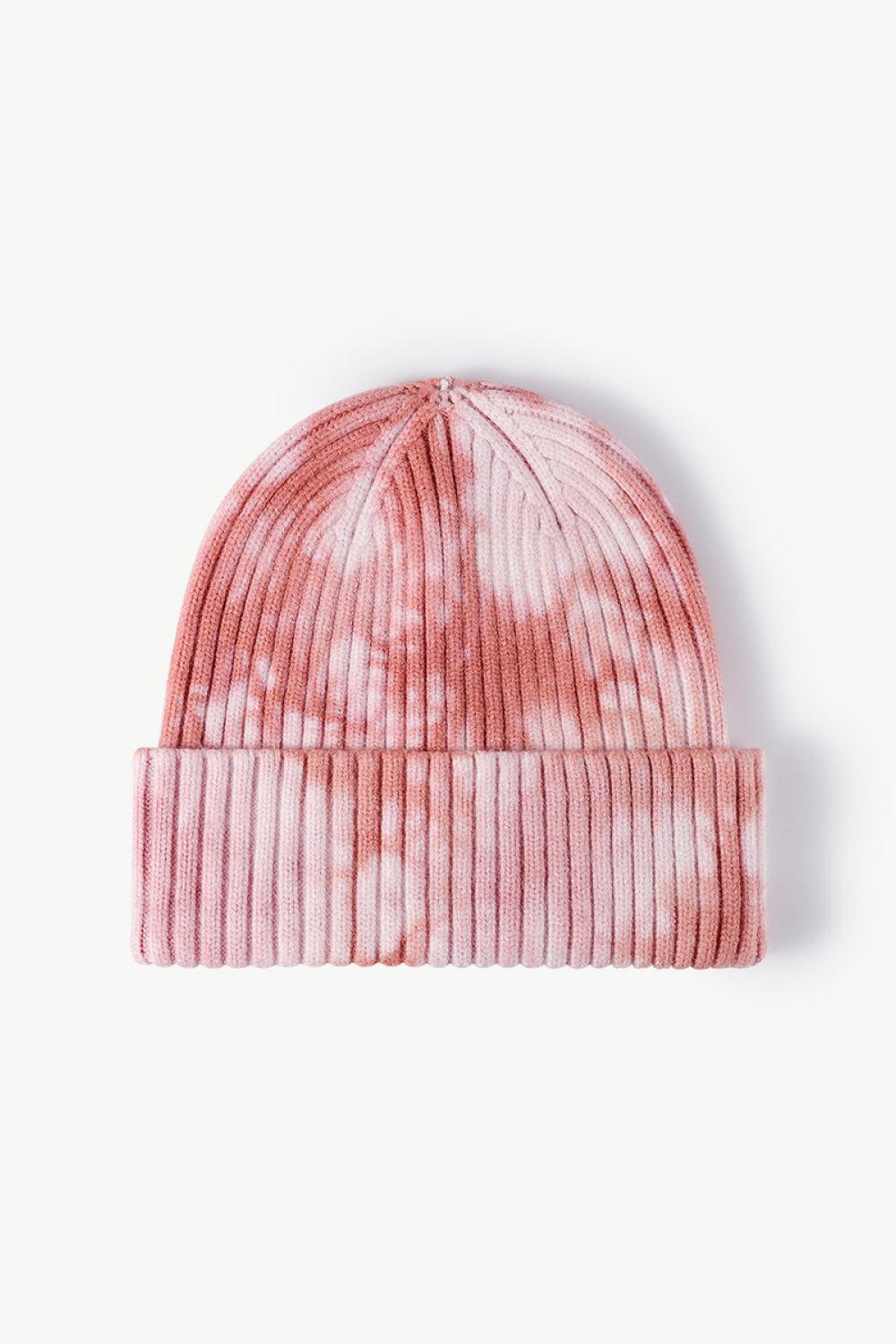 Tie-Dye Ribbed Cuffed Beanie-TOPS / DRESSES-[Adult]-[Female]-Salmon-One Size-2022 Online Blue Zone Planet