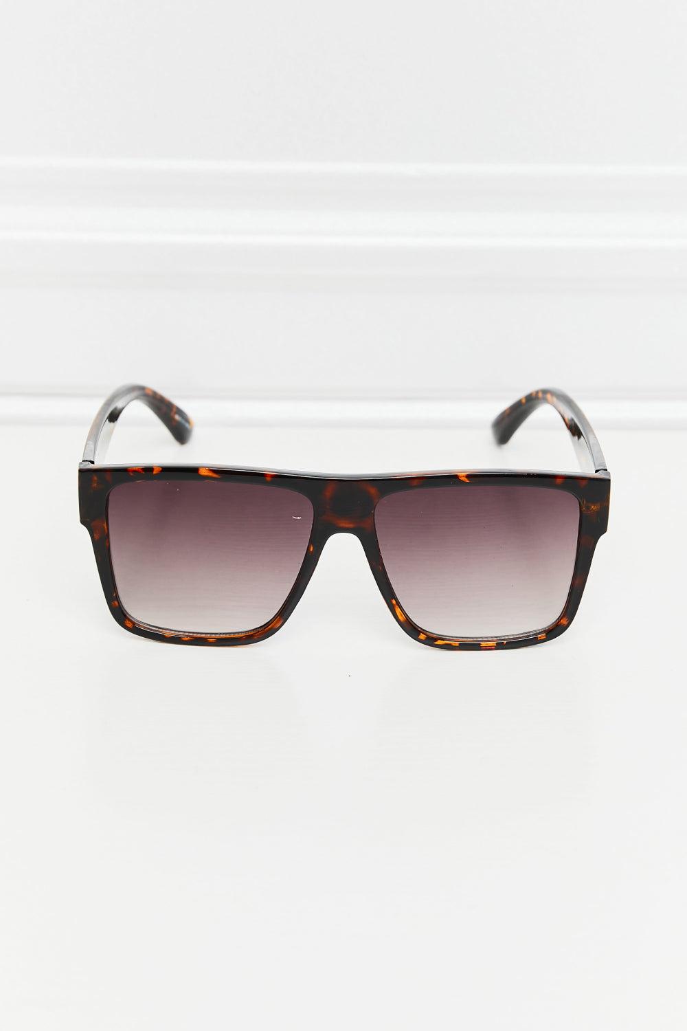 Tortoiseshell Square Full Rim Sunglasses BLUE ZONE PLANET