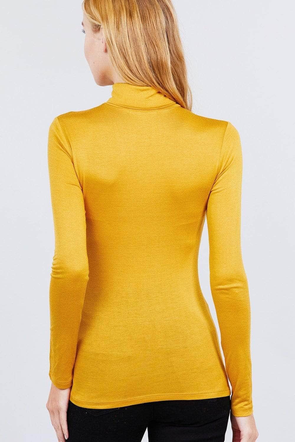 Turtle Neck Rayon Jersey Top Blue Zone Planet