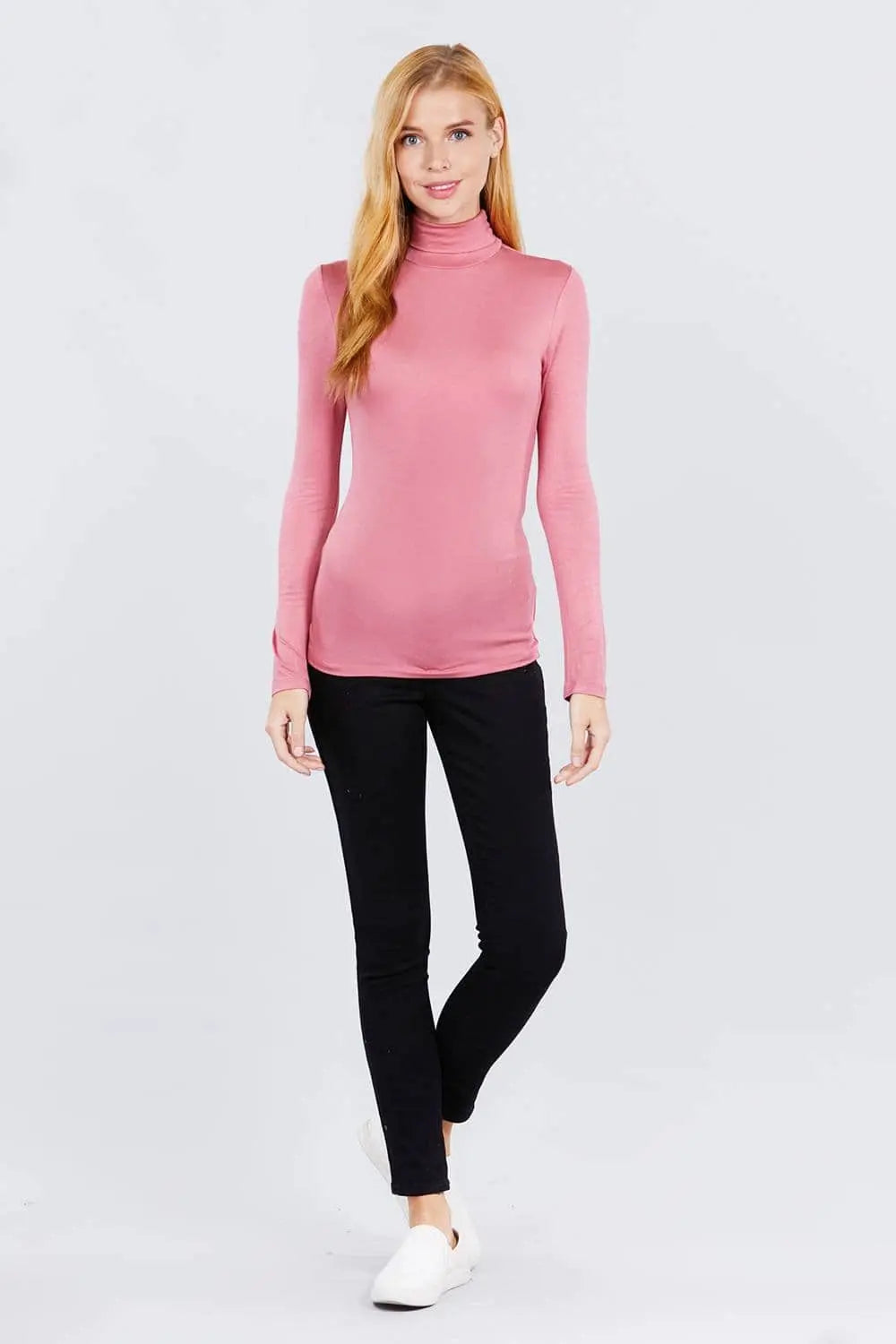 Turtle Neck Rayon Jersey Top Blue Zone Planet