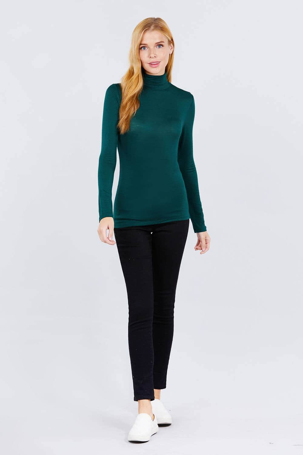 Turtle Neck Rayon Jersey Top-TOPS / DRESSES-[Adult]-[Female]-Blue Zone Planet