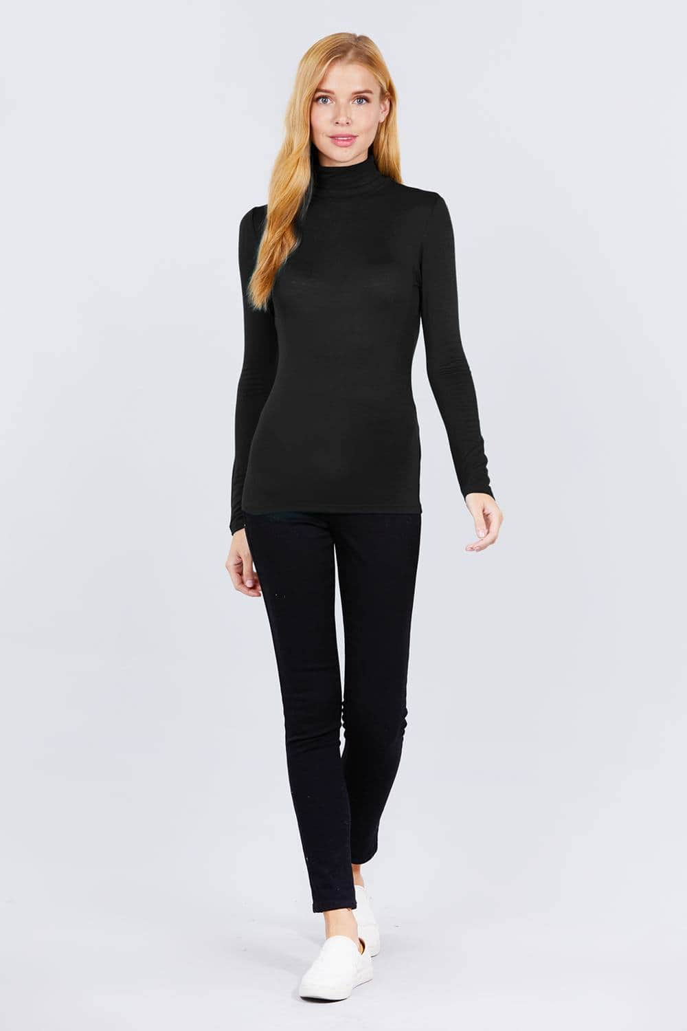 Turtle Neck Rayon Jersey Top-TOPS / DRESSES-[Adult]-[Female]-Blue Zone Planet