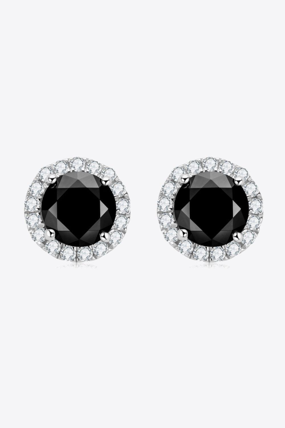 Two-Tone 4-Prong Moissanite Stud Earrings BLUE ZONE PLANET