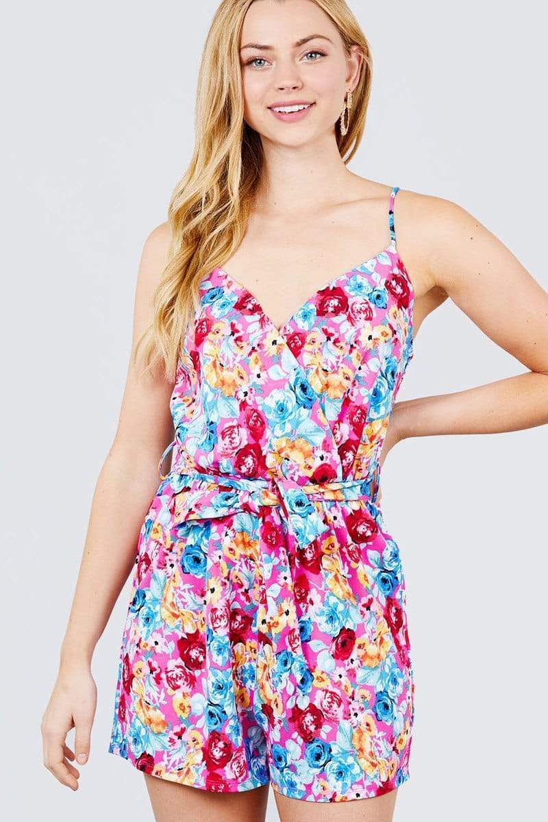 Vacay Vibes Printed Knit Romper-TOPS / DRESSES-[Adult]-[Female]-Blue Zone Planet