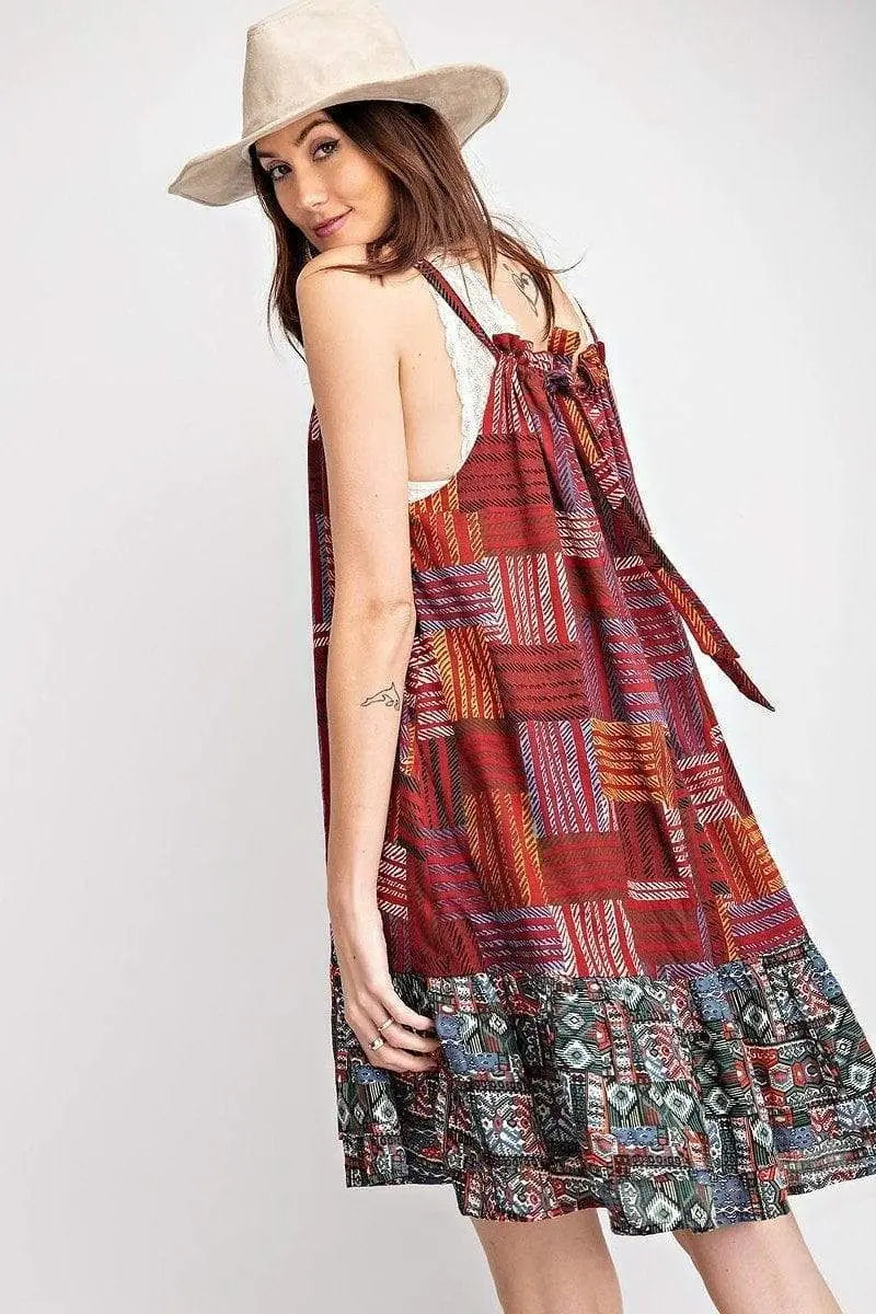 Voile Halter Dress Blue Zone Planet